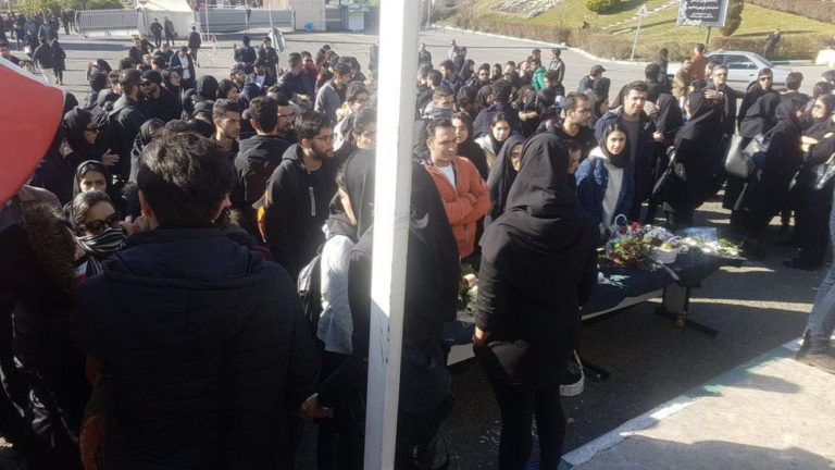 Tehran University Students chant “Death to the Dictator” while protesting against the Mullah regime