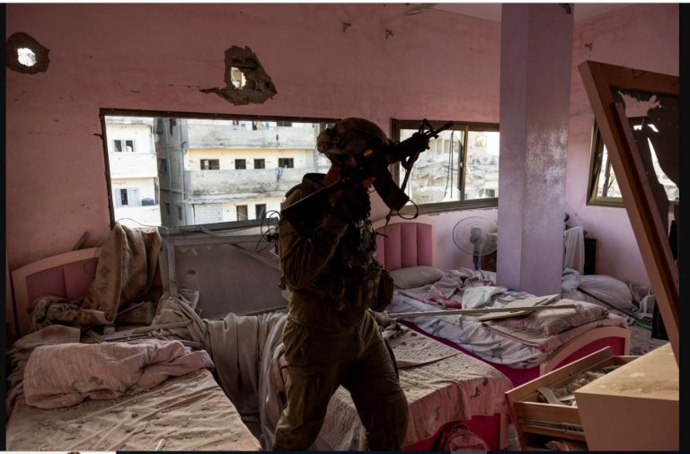 Israeli army shows devastation in northern Gaza as invasion grinds on