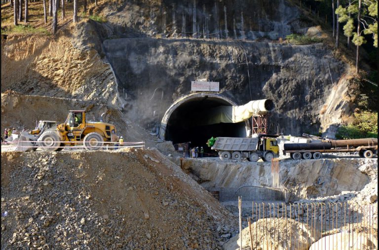 Falling debris hampers rescue of 40 workers trapped in Indian tunnel