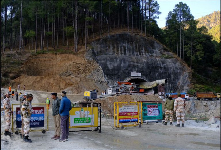 Rescuers in India tunnel collapse await drilling machine on 7th day