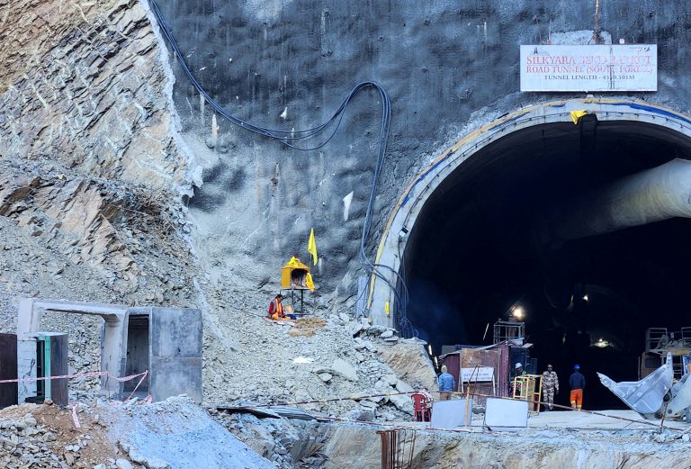 First images from Indian tunnel show workers trapped for nine days